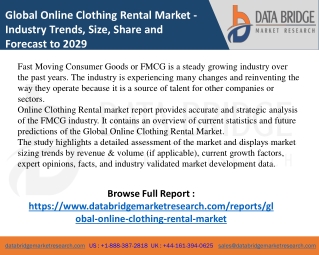 Online Clothing Rental Market-FMCG