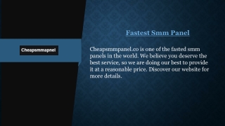 Fastest Smm Panel | Cheapsmmpanel.co