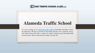 Alameda Traffic School | Fasttrafficschool4less.com