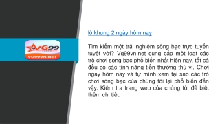 lô khung 2 ngày hôm nay  Vg99vn.net