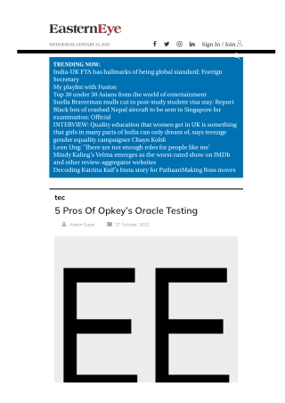 5 Pros Of Opkey’s Oracle Testing