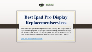 Best Ipad Pro Display Replacementservices | Mobilerepairfactory.com.au