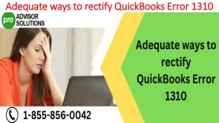 Easy troubleshooting guide to resolve QuickBooks Error 1310