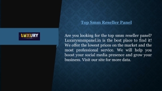 Top Smm Reseller Panel