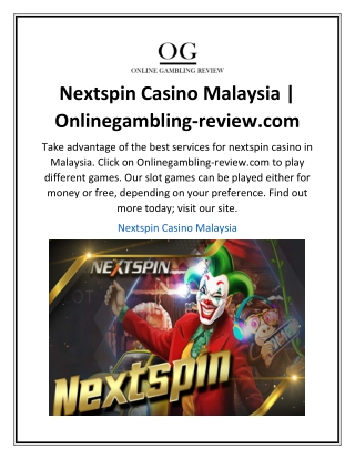 Nextspin Casino Malaysia  Onlinegambling-review.com