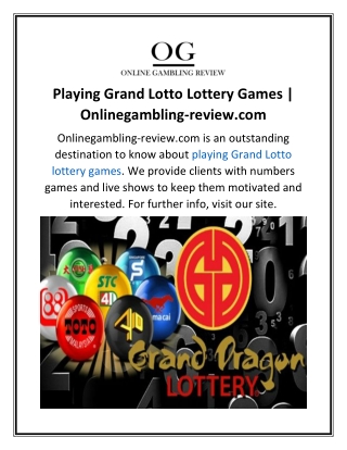 Playing Grand Lotto Lottery Games  Onlinegambling-review.com