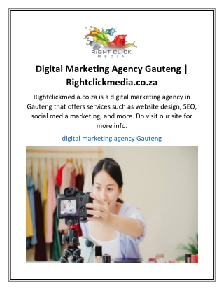 Digital Marketing Agency Gauteng  Rightclickmedia.co.za