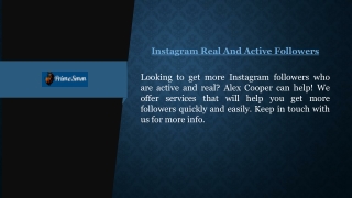 Instagram Real and Active Followers