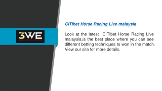 Citibet Horse Racing Live Malaysia Is An Amazing Betting Site