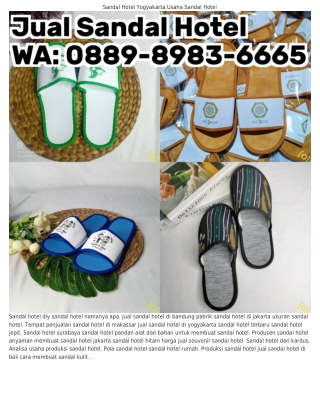 Ô88ᑫ-8ᑫ8З-ϬϬϬ5 (WA) Jual Sandal Hotel Semarang Jual Sandal Hotel Di Banjarmasin