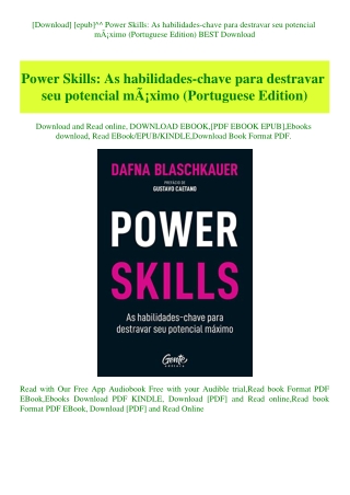 [Download] [epub]^^ Power Skills As habilidades-chave para destravar seu potencial mÃƒÂ¡ximo (Portug