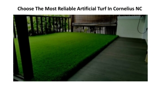 Choose The Most Reliable Artificial Turf In Cornelius NC