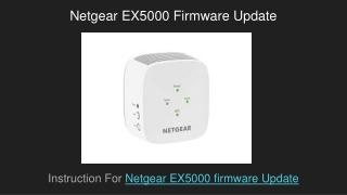 Netgear EX5000 Firmware Update