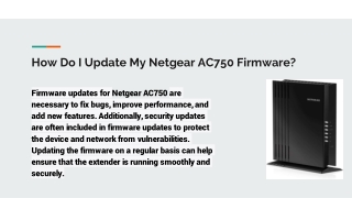 How Do I Update My Netgear AC750 Firmware_