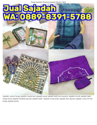 O88ᑫ.83ᑫ1.5788 (WA) Sajadah Tipis Polos Sajadah Traveling Premium