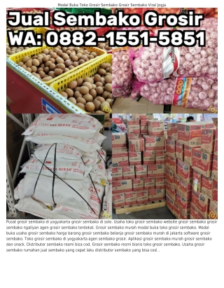 Ö88ᒿ·I55I·585I (WA) Agen Grosir Sembako Toko Grosir Sembako Ungaran