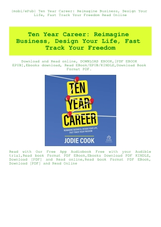 {mobiePub} Ten Year Career Reimagine Business  Design Your Life  Fast Track Your Freedom Read Online