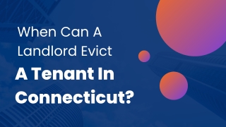 What Is Considered A Just Cause For Eviction In Connecticut ?