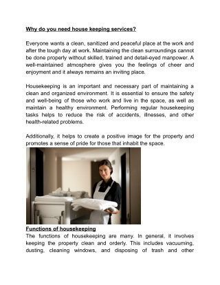 House Keeping Service provider in Gujarat