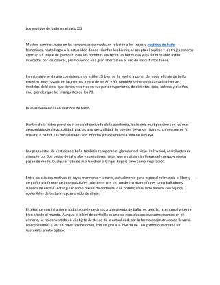 vestidos de baño