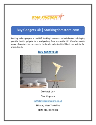 Buy Gadgets Uk | Starkingdomstore.com