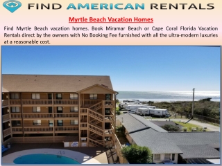 Myrtle Beach Vacation Homes