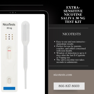 Extra-Sensitive Nicotine Saliva 30 ng Test Kit