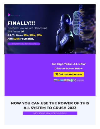 High Ticket AI -  DISCOVER How We Are Harnessing The Power of AI TO Make $5K, $10K, $15K And $20K Payments into our Bank