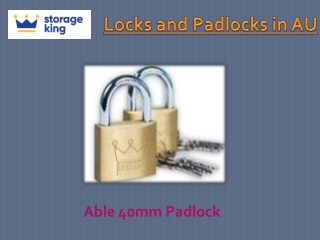 Locks and Padlocks in AU PPT
