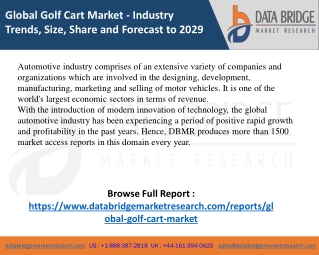 Golf Cart Market- Automotive