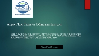 Airport Taxi Transfer  Mmatransfers.com
