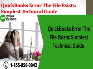 QuickBooks Error The File Exists Simplest Technical Guide