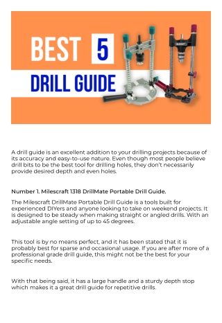 Best Drill Guide (Top 5 Picks)