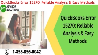 Simple step by step guide to resolve QuickBooks Error 15270