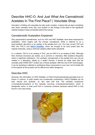 Describe HHC-O. And Just What Are Cannabinoid Acetates In The First Place_ _ Voluntate Shop