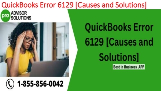 A quick and easy guide to resolve QuickBooks Error 6129