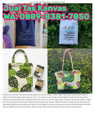 ౦88ᑫ-8ᣮ81-ᜪ85౦ (WA) Tas Kanvas Tali Panjang Pengrajin Tas Kanvas