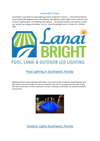 Outdoor lights Fort Myers