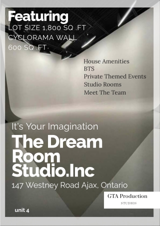 Ajax Film Production Studio Photography at The Dream Room Studio in Ajax  Durham Region