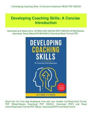 ^READ) Developing Coaching Skills A Concise Introduction READ PDF EBOOK