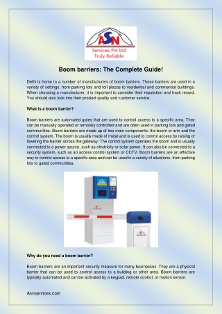 Boom barriers: The Complete Guide!