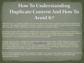 How To Understanding Duplicate Content And How To Avoid It