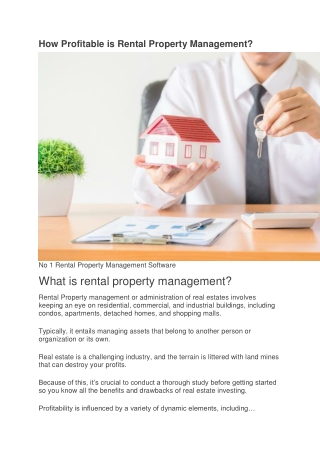 How Profitable is Rental Property Management