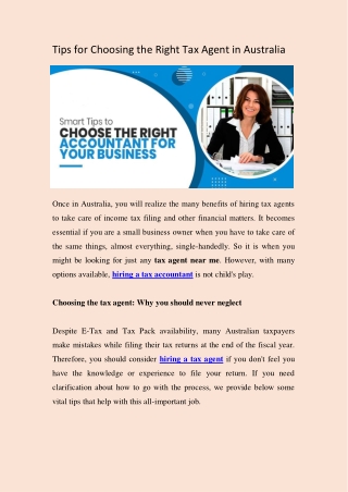 Tips for Choosing the Right Tax Accountant