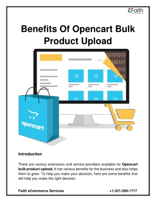 Benefits of Opencart Bulk Product Upload