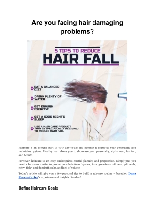 Suggestion On Hair Tips