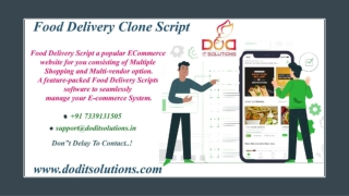 PHP Food Delivery Clone Script - DOD IT SOLUTIONS