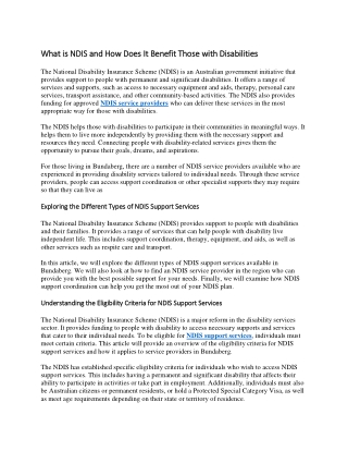 What is NDIS and How Does It Benefit Those with Disabilities