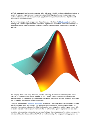 50 MATLAB Projects for Machine Learning