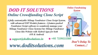 Crowdfunding PHP Clone Script - DOD IT SOLUTIONS